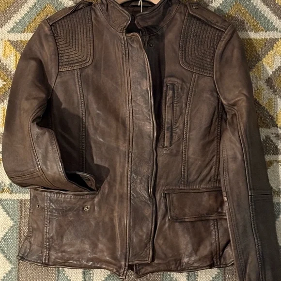 Sundance Angela Leather Jacket. New in factory plastic.